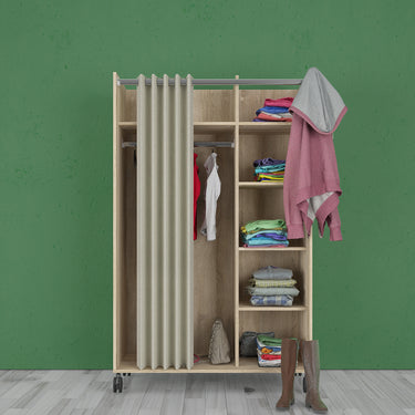 Closet roble con cortina - Tu Gow