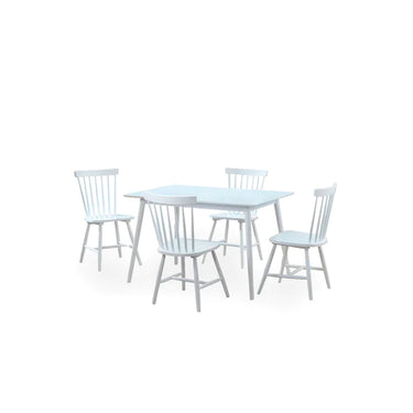 Comedor Batilda con 4 sillas - Blanco - Tugow
