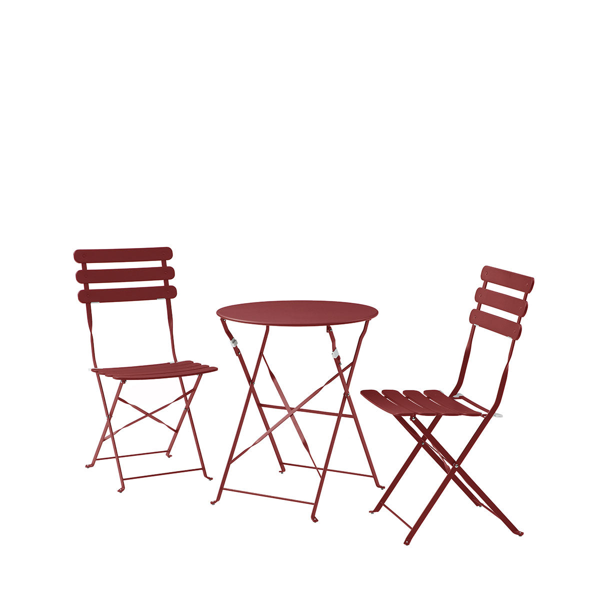 Juego de mesa con 2 sillas para exterior Paris - Rojo - Tu Gow