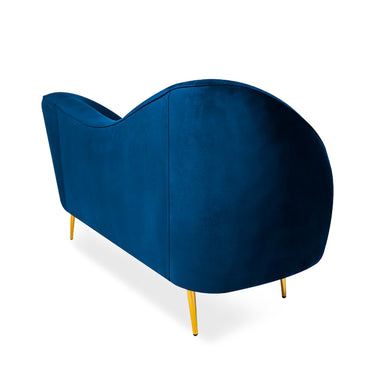 Sofá de 2 plazas terciopelo Giulia - Azul - Tugow
