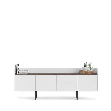 Credenza Indiana - Color Nogal y Blanco - Tu Gow