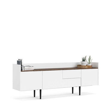 Credenza Indiana - Color Nogal y Blanco - Tu Gow