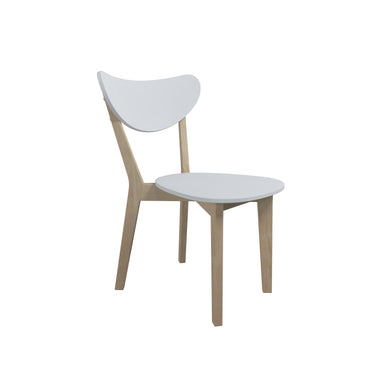 Comedor extensible Finlandia con 4 sillas - Blanco y Madera - Tugow
