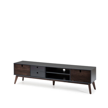 Mueble para tv Legara - Color Nogal y Gris Oscuro - Tu Gow