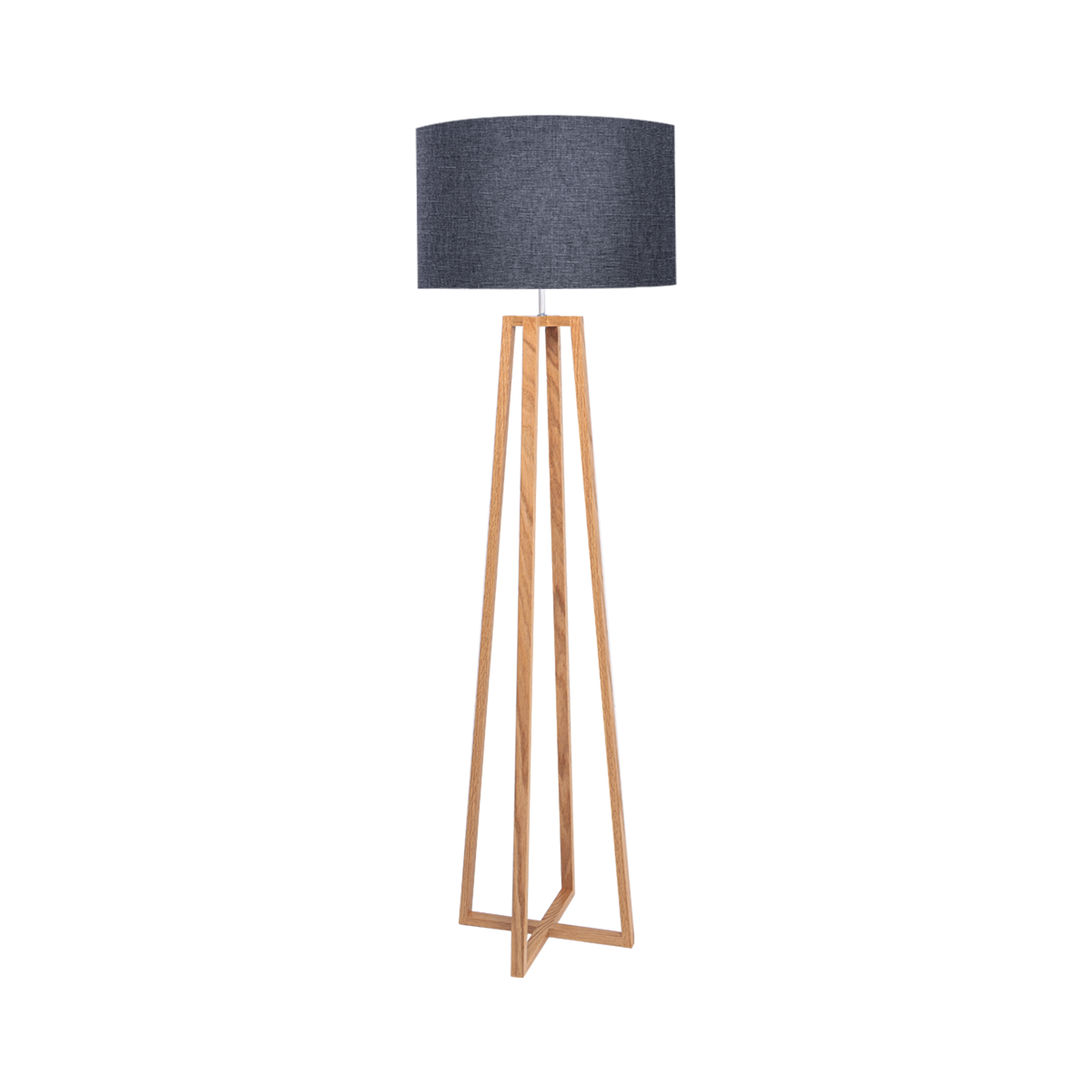 Lámpara de pie Serena - Color Madera y Gris Oscuro - Tugow