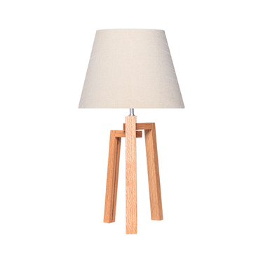 Lámpara de mesa Octavia - Color Madera y Hueso - Tugow