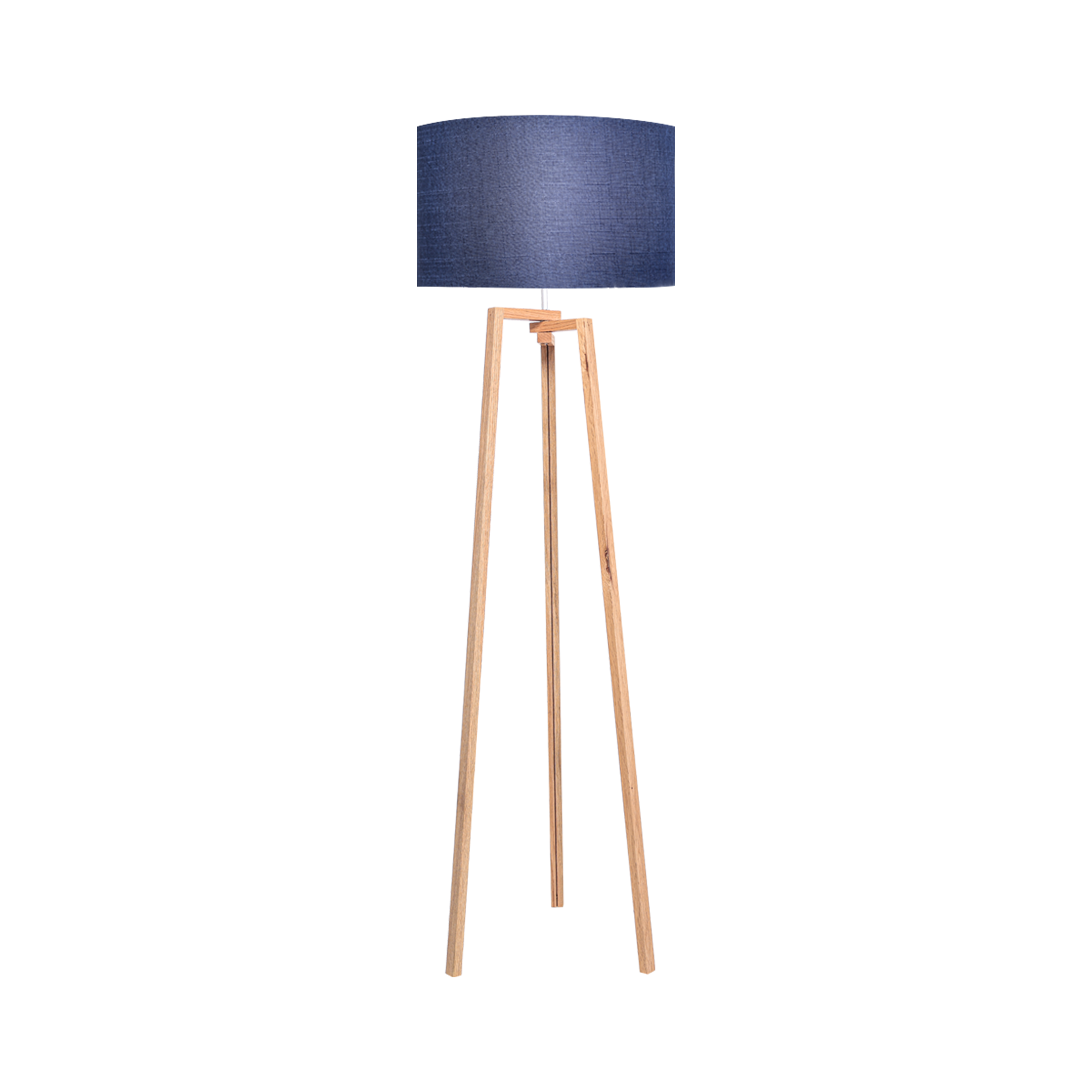 Lámpara de pie Indra - Color Madera y Azul Marino - Tugow