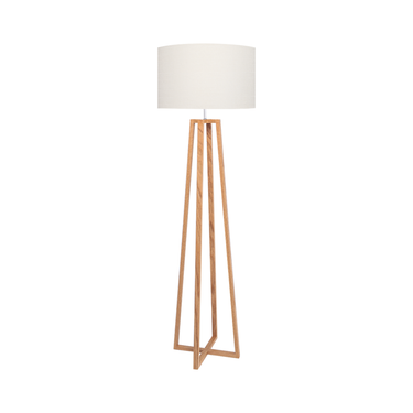 Lámpara de pie Serena - Color Madera y Hueso - Tugow