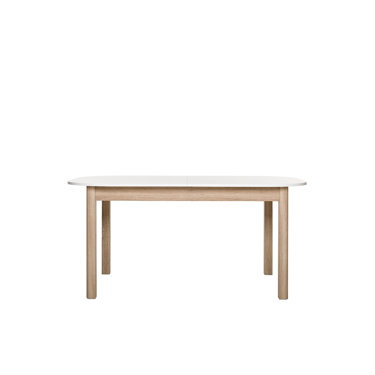 Mesa de comedor extensible Arborg - Blanco y Color Madera - Tugow