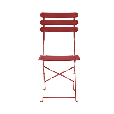 Juego de mesa con 2 sillas para exterior Paris - Rojo chile - Tu Gow