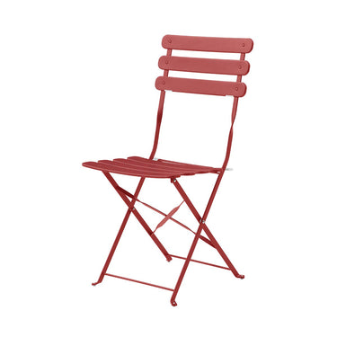 Juego de mesa con 2 sillas para exterior Paris - Rojo chile - Tu Gow