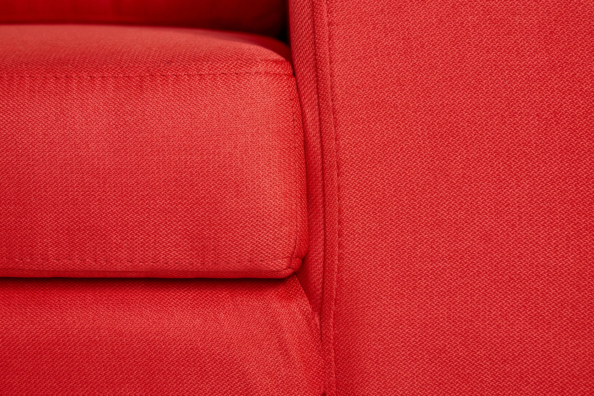 Sofá de 3 plazas Etna - Rojo con patas negras - Tugow