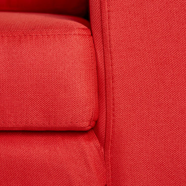 Sofá de 2 plazas Etna - Rojo con patas negras - Tugow