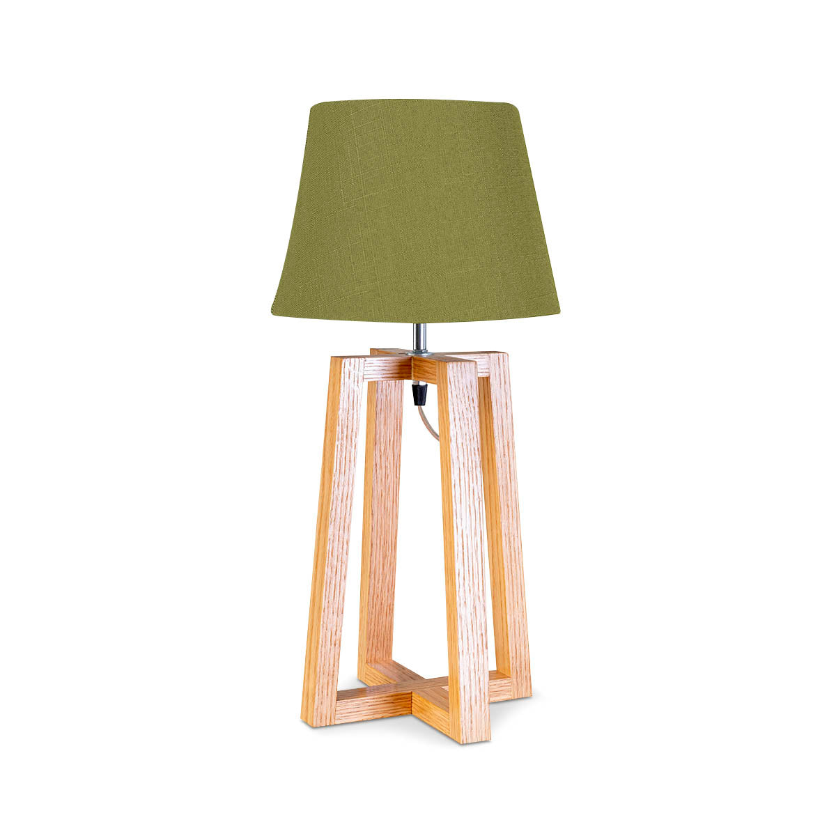 Lámpara de mesa encino y verde - Tu Gow